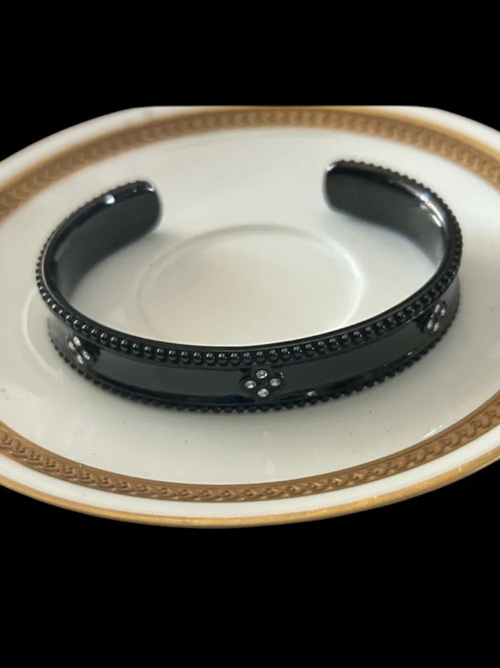 Black Enamel Cuff bracelet